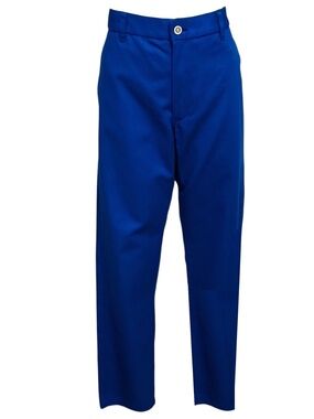 COMME DES GARCONS ROYAL BLUE STRAIGHT LEG COTTON PANTS